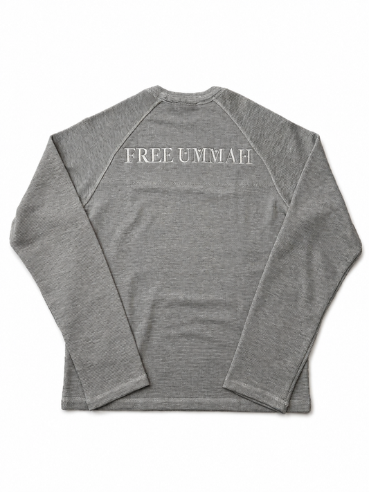 FREE UMMAH - Longsleeve Grau