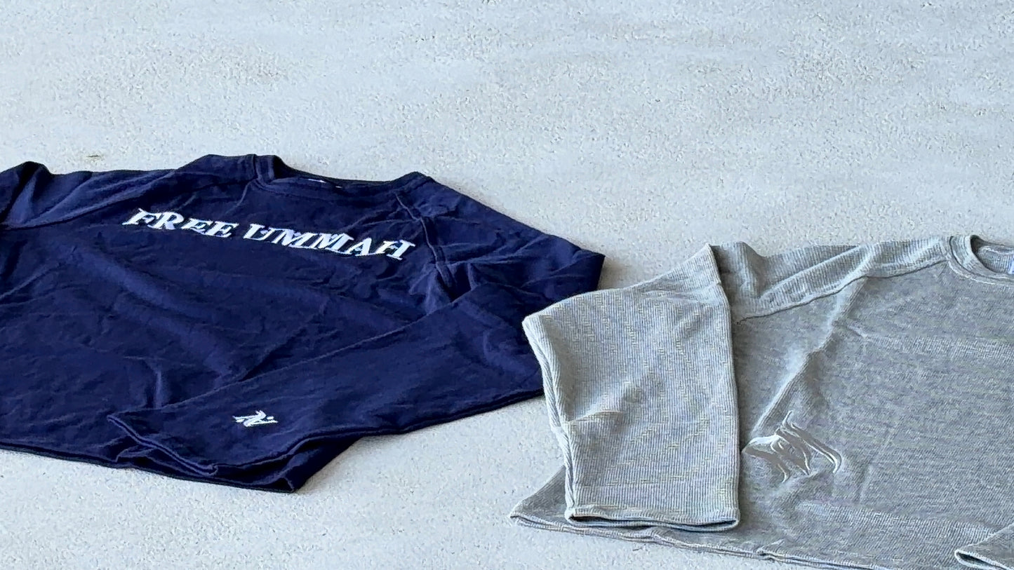 FREE UMMAH - Longsleeve Navy
