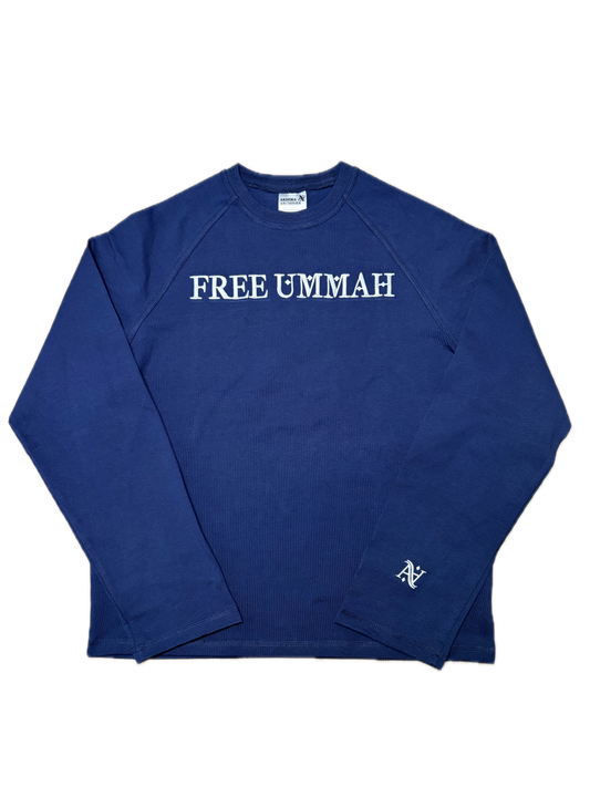 FREE UMMAH - Longsleeve Navy